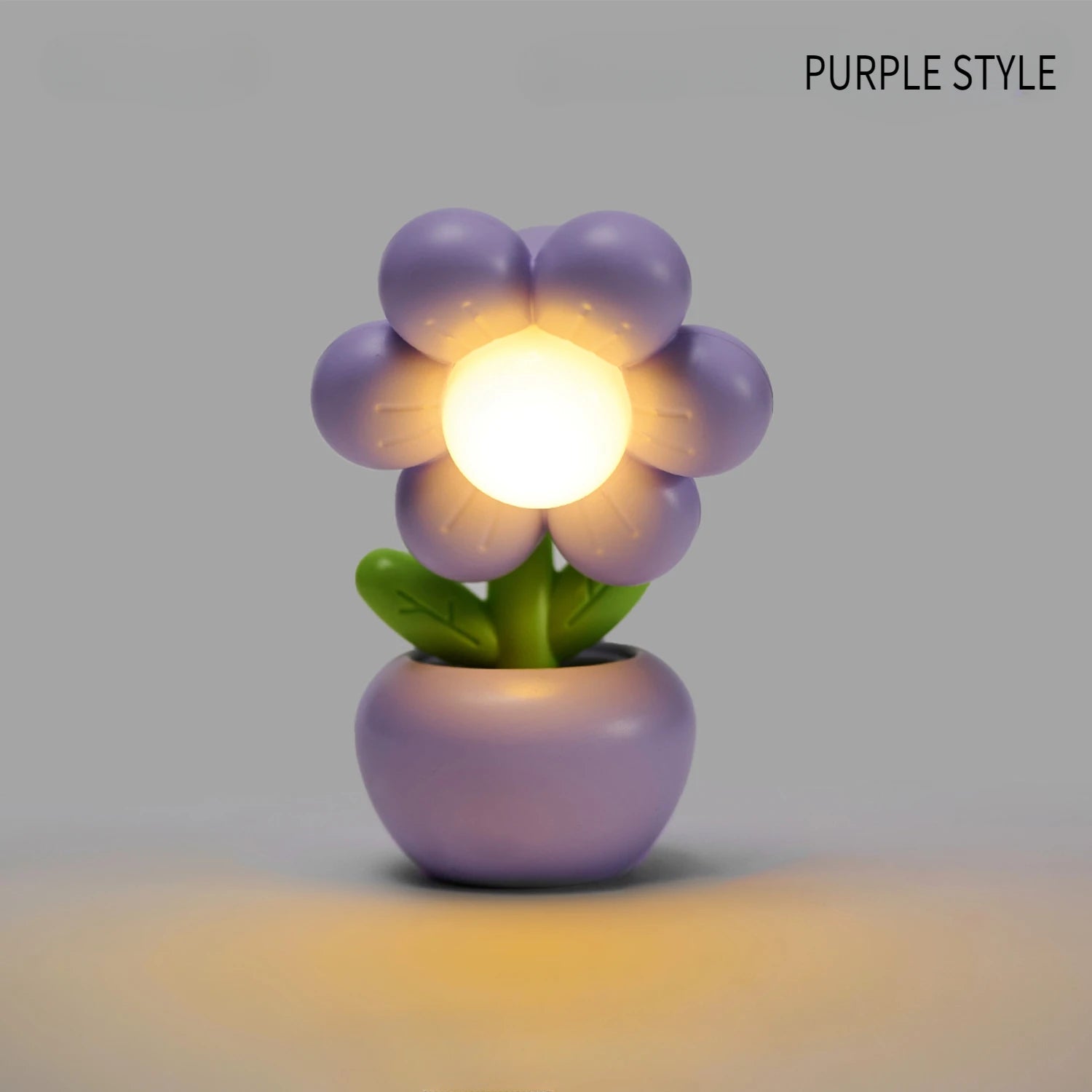 Mini Floral Potted Bedside Table Lamp for soft bedroom ambience