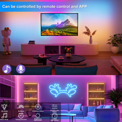5V Neon Strip Neon Wall Light USB Color-Changing design detail view