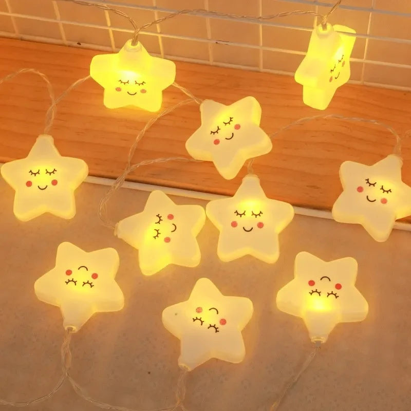 Star Garland LED String Lights – USB or Battery Powered Indoor & Outdoor Fairy Lights