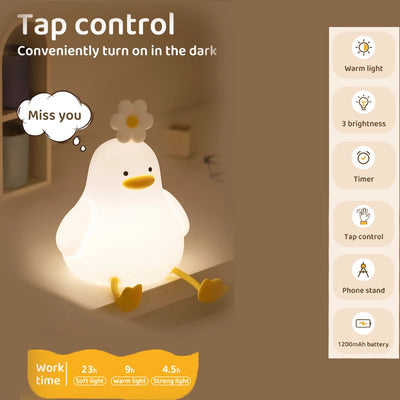 Blossom Duck Silicone Night Light