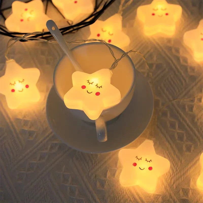 Star Garland LED String Lights – USB or Battery Powered Indoor & Outdoor Fairy Lights