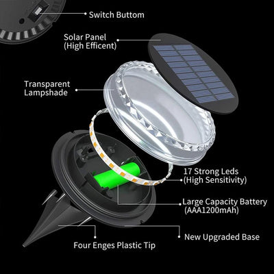 Solar-Powered Waterproof Garden Lights