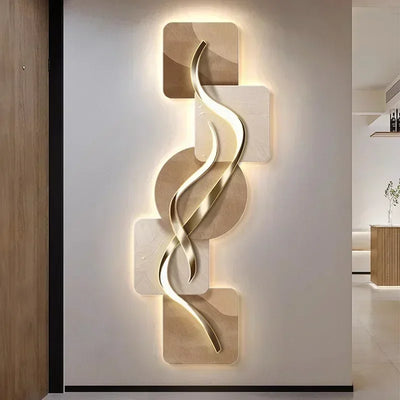 Nordic Painting Entrance Wall Light Remote Control shown as soft ambient home lighting