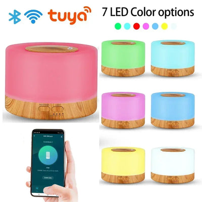 WiFi 500ML Electric Humidifier Night Light Remote Control for soft bedroom ambience