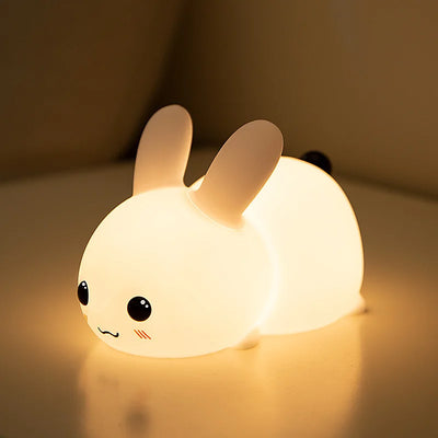 LED Bunny Rabbit Night Light – Remote Control RGB Rechargeable Silicone Kids Lamp