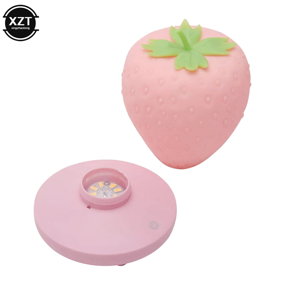 Strawberry Children Sleep Bedside Table Lamp USB Battery decorative lighting detail