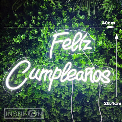 Feliz Cumpleanos Neon Neon Wall Light USB decorative lighting detail