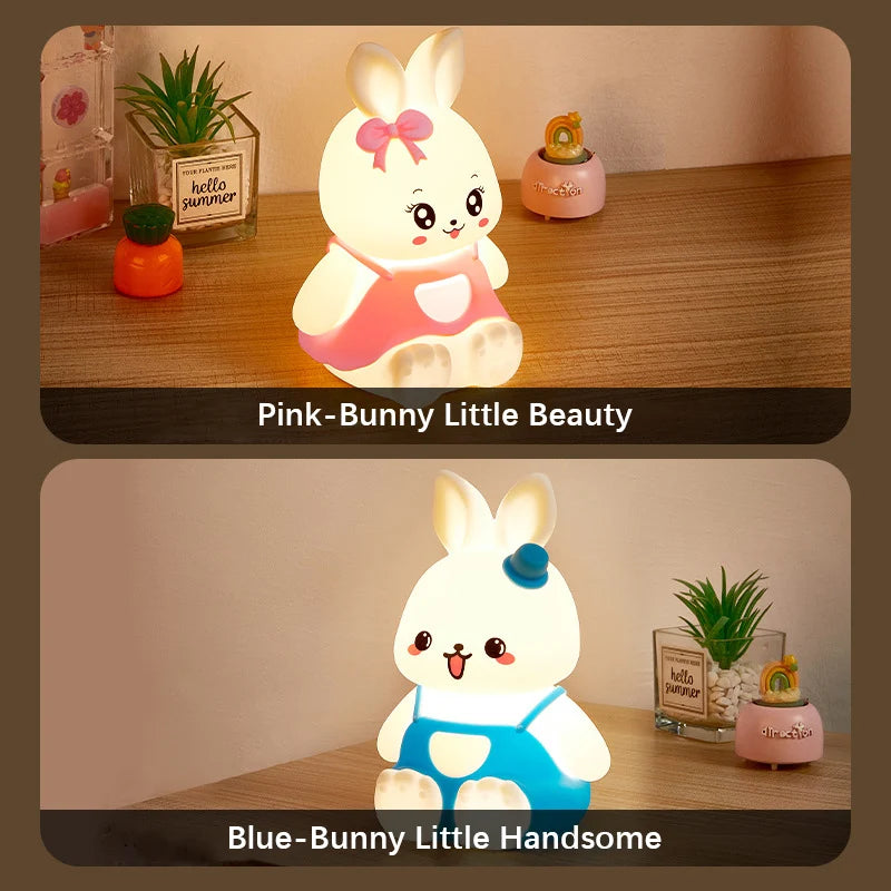 Rabbit Night Light Battery Color-Changing decorative lighting detail