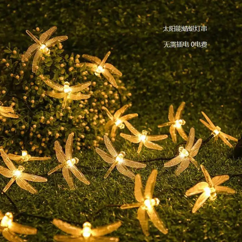 Solar Dragonfly String Lights with Battery Option