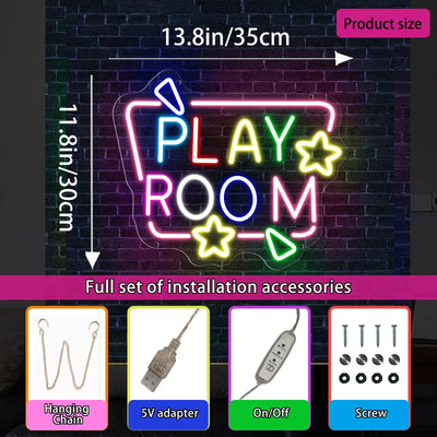 Game Neon Sign Neon Wall Light USB lifestyle product view