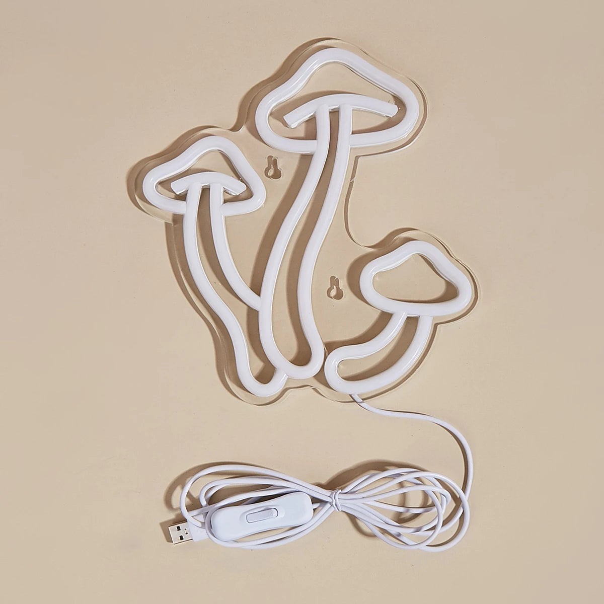 Tricolor Mushroom LED Neon Wall Light – Psychedelic Glow
