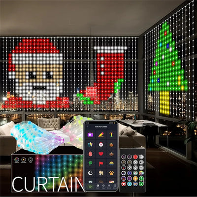 800 Curtain Lights Ambient Light Color-Changing Remote Control for cozy home ambience, in Smart Curtain Light