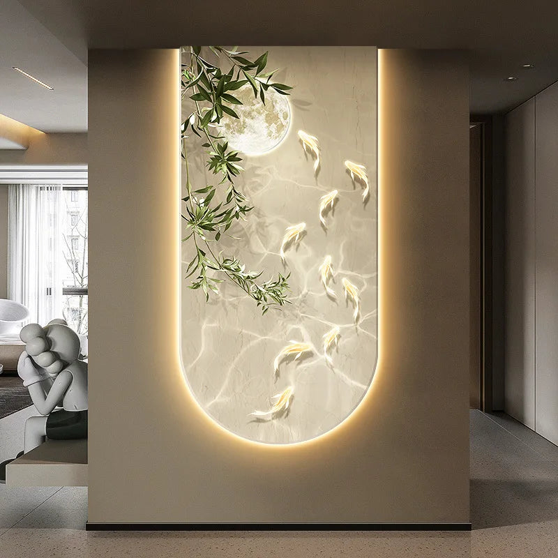 Landscape Fish Entrance Wall Light Dimmable design detail view