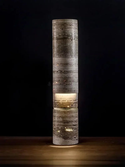 Italian Marble Column Floor Lamp – Designer LED Tall Stand Lamp for Living Room & Bedroom
