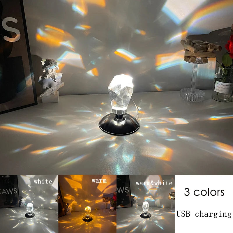 Stone Crystal Lamp Color-Changing Remote Control lifestyle product view