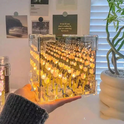 DIY Tulip Decorative Bedside Table Lamp for soft bedroom ambience