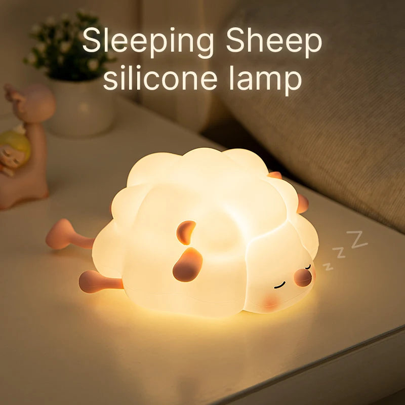 CozyGlow Sleeping Sheep USB Night Light