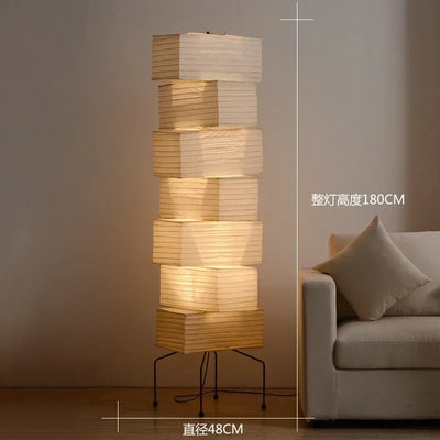 Akari Inspired Rice Floor Lamp lifestyle product view