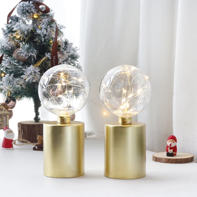 Cordless Gold Table Lamps (Set of 2) – Battery Powered Decorative Lights for Living Room & Events