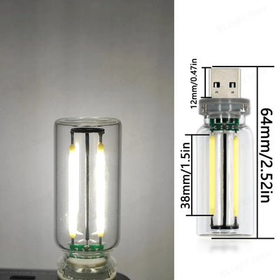 Retro Edison Dimmer Bedside Table Lamp Dimmable USB close-up product view