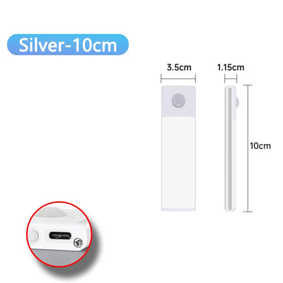 Rechargeable Motion Sensor Night Light USB shown as soft ambient home lighting
