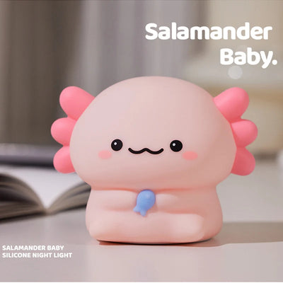 Axolotl Baby Night Light – USB Rechargeable Silicone Touch Kids Sleep Light