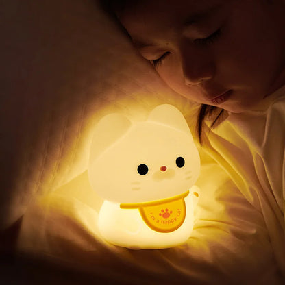 Lucky Cat Silicone Nightlight