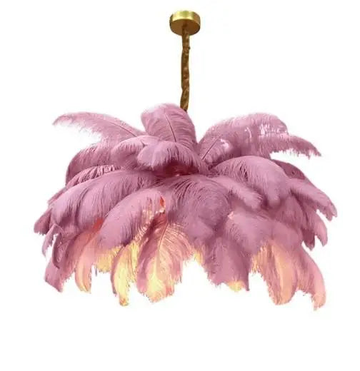 Novelty Animal Dimmable feather ceiling light for soft bedroom ambience