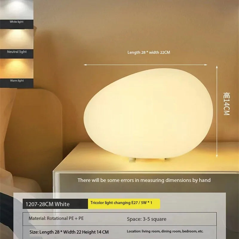 Cobblestone Night Light Modern Minimalist Atmosphere Table Top Decorative Lamp Romantic Desk Bedside Table Lamp