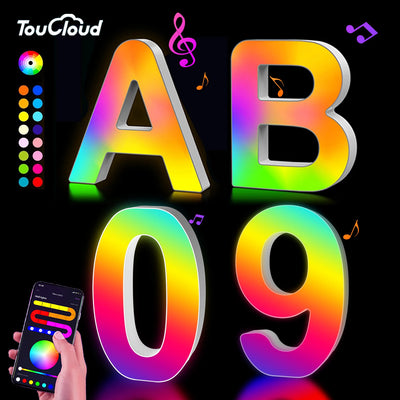 Smart LED Alphabet Letter Lights – App & Voice Controlled RGB Night Light for Bedroom Wall Décor