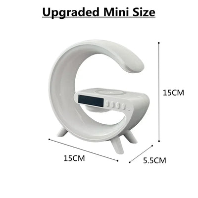 Wireless Charging Alarm Clock Speaker Lamp RGB decorative lighting detail