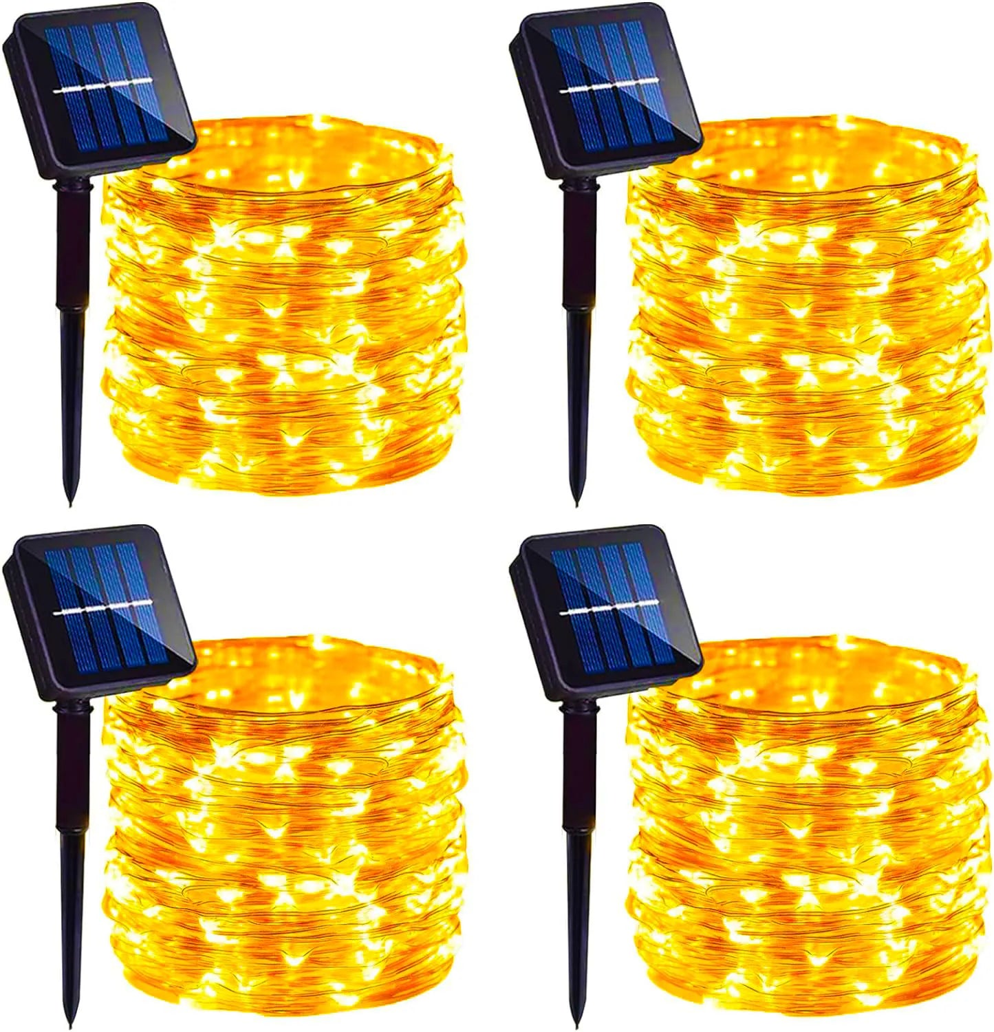 Solar Copper Wire Fairy String Lights – Outdoor Waterproof Garden Garland