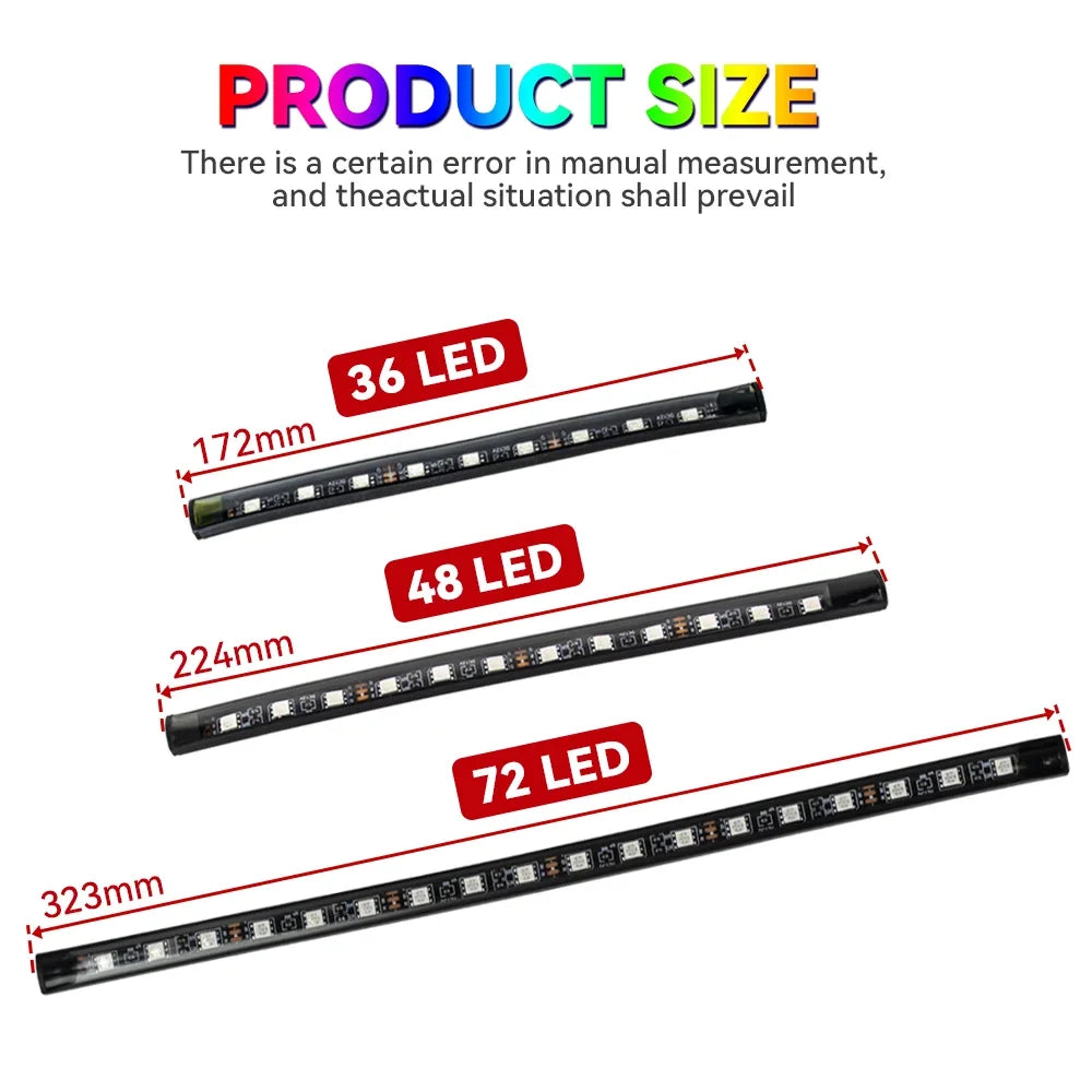 RGB Car Ambient Foot Light – USB Wireless Remote & App Control Interior LED Strip