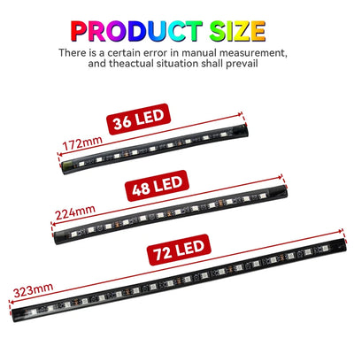 RGB Car Ambient Foot Light – USB Wireless Remote & App Control Interior LED Strip