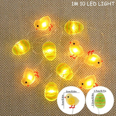 Easter Bunny, Egg & Carrot LED Fairy String Lights