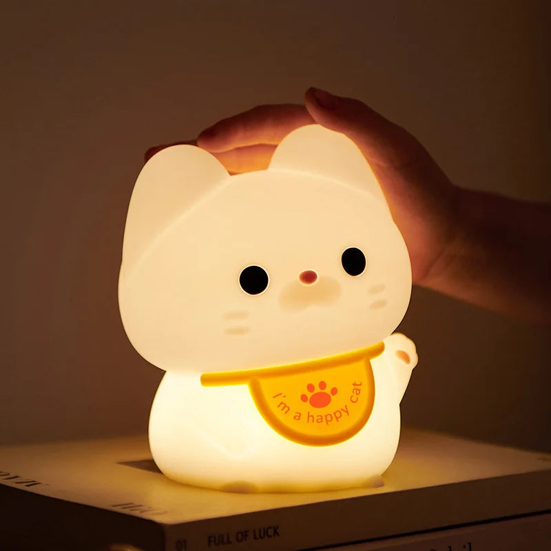 Lucky Cat Silicone Nightlight