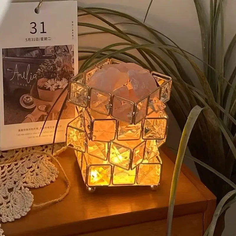 Crystal Cube Himalayan Salt Night Light