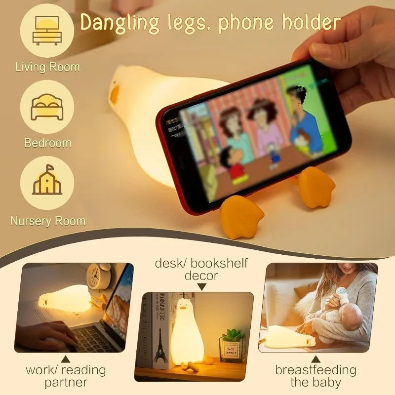 Cozy Duck Silicone Night Light