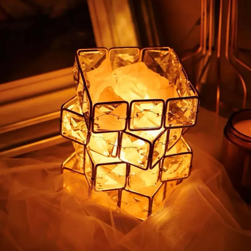 Crystal Cube Himalayan Salt Night Light