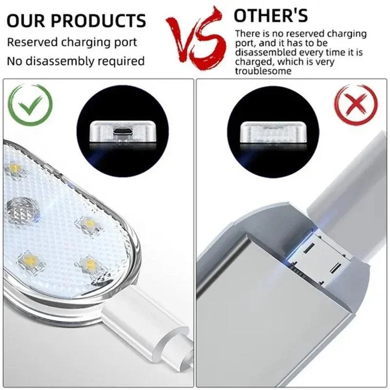 Rechargeable Car Interior Neon Wall Light USB decorative lighting detail