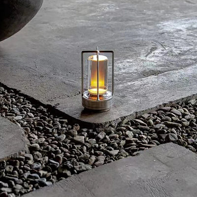 Crystal Outdoor Garden Light Rechargeable Touch Control close-up product view, in black, Silvery, or Gold