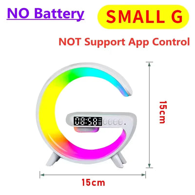 Wireless Charging Alarm Clock Speaker Lamp RGB for cozy home ambience