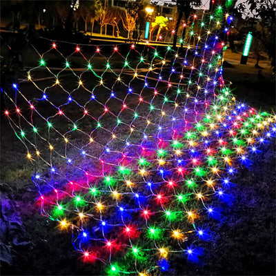 LED Net Mesh Fairy Curtain Light – Outdoor Waterproof Garland