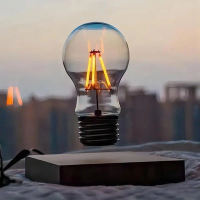 Magnetic Levitation Floating Lamp shown as soft ambient home lighting