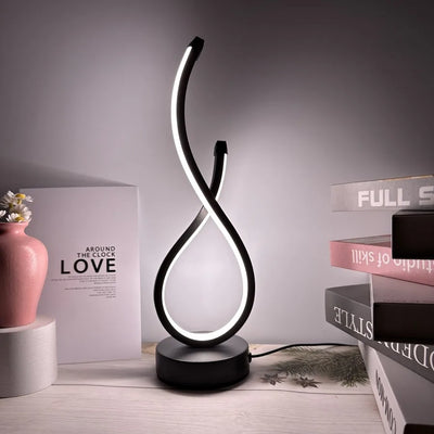 Luminescent Decorative Restaurant Bedside Table Lamp USB shown as soft ambient home lighting