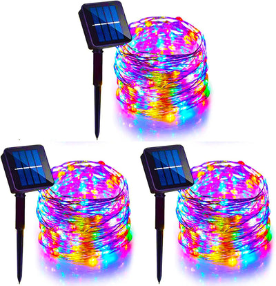Solar Copper Wire Fairy String Lights – Outdoor Waterproof Garden Garland