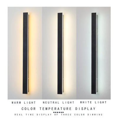 Sleek Waterproof White LED Wall Light