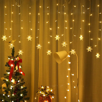 Window Curtain Fairy String Lights Touch Control Dimmable for soft bedroom ambience
