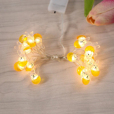 Easter Bunny, Egg & Carrot LED Fairy String Lights