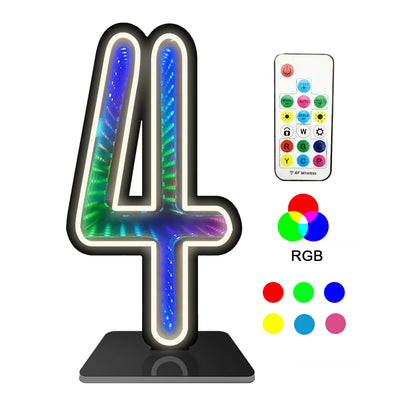 InfinityGlow RGB Number Light